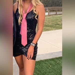 Lulu’s Black Sequin Mini Dress Size Medium